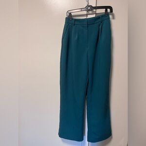 Abercrombie & Fitch Emerald Green Women's Trousers, Wide fit